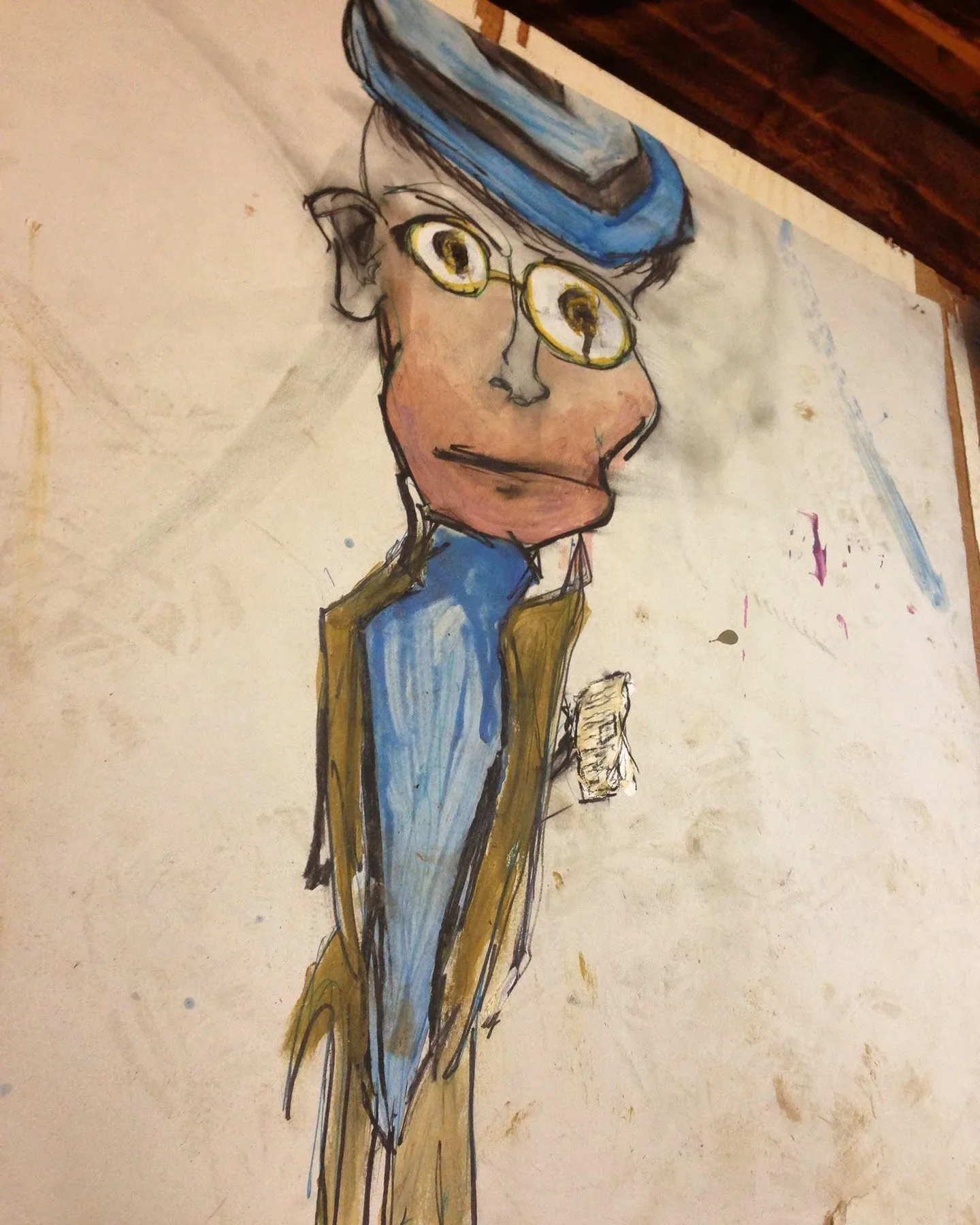 Character drawing on paper
